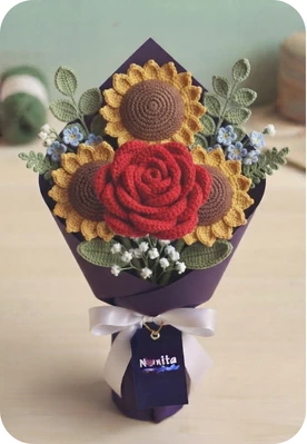 [IMP] Ramo  de Flores Eternas
Rosa y Grirasoles